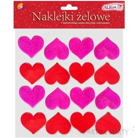 naklejki na okno serca zelowe aliga 16 szt