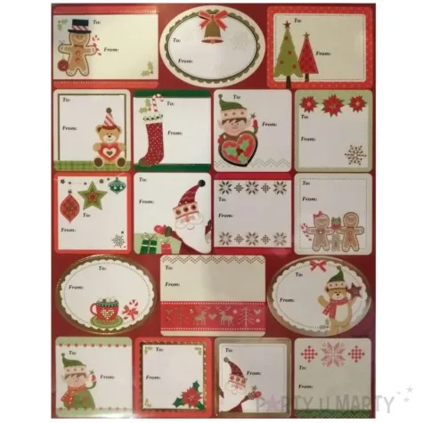 naklejki na prezenty elfy i ciastek mix arpex