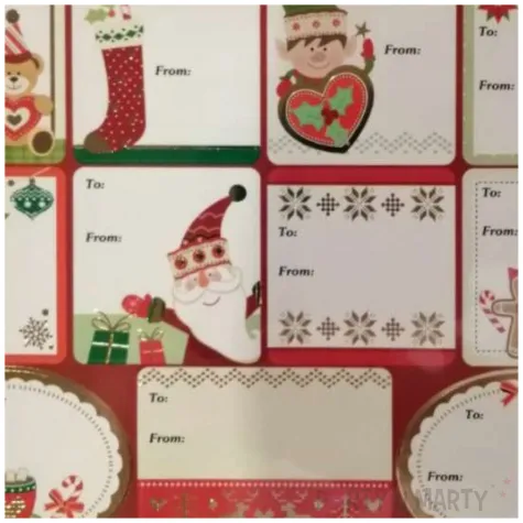 naklejki na prezenty elfy i ciastek mix arpex