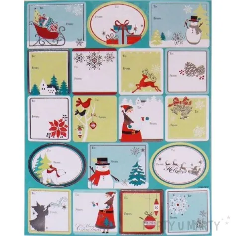 naklejki na prezenty mikolaje i balwanki arpex 36 szt