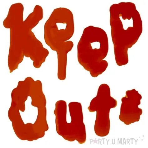 naklejki na szybe krwawe slady keep aut partypal