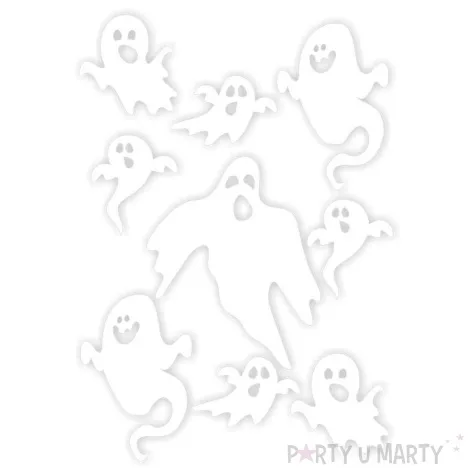 naklejki party duchy mix biale a4