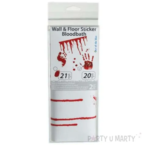 naklejki party krwawa kapiel rece 25x70 cm 2 szt