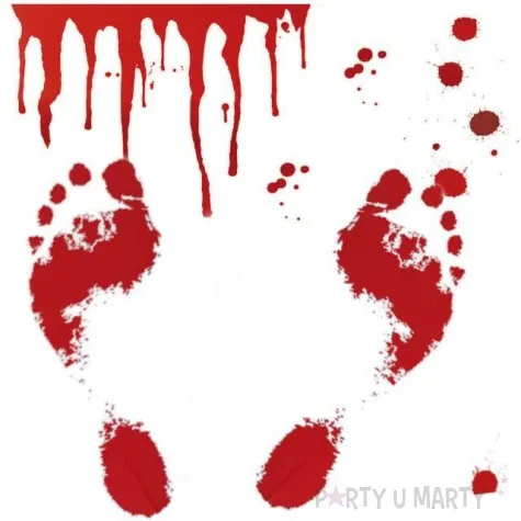 naklejki party krwawa kapiel stopy 25x70 cm 2 szt