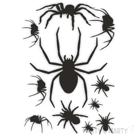 naklejki party pajaki mix czarne a4 11 szt