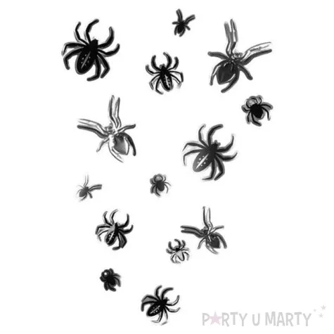 naklejki party pajaki srebrne 14 szt