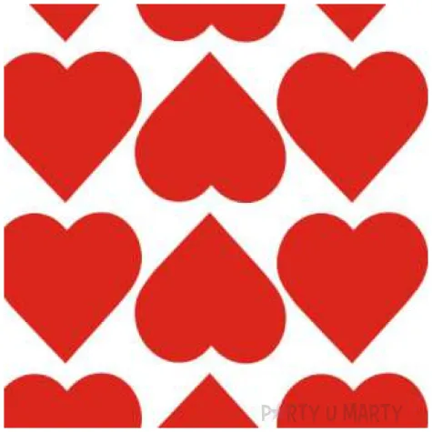 naklejki party serca czerwone 2 5x2 5 cm 12 szt