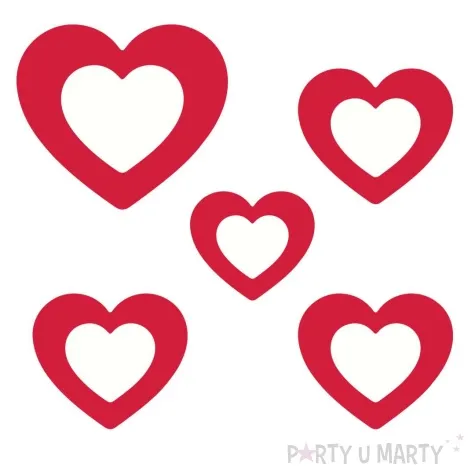 naklejki party serca ko mix 5 szt