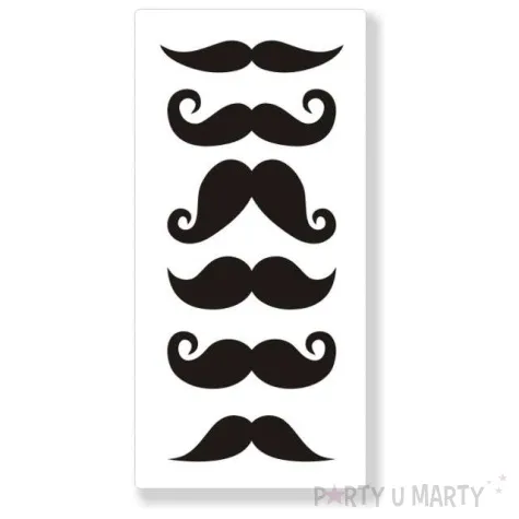 naklejki party wasy 6 szt