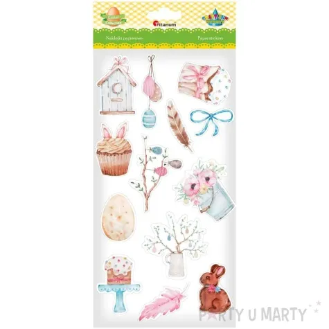 naklejki pastelowa wielkanoc titanum 13 szt