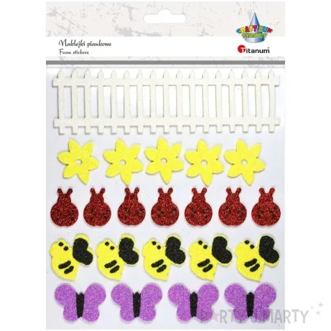 naklejki piankowe biedronki motylki pszczolki i plotek titanum 22 szt