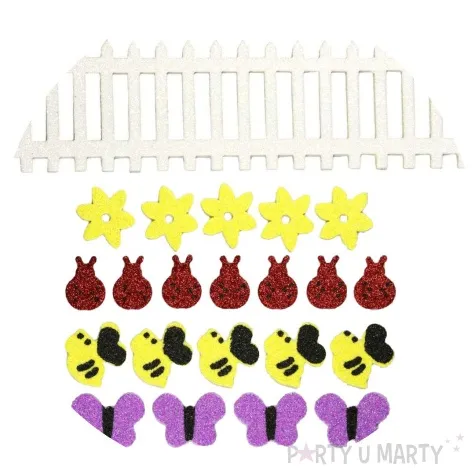 naklejki piankowe biedronki motylki pszczolki i plotek titanum 22 szt