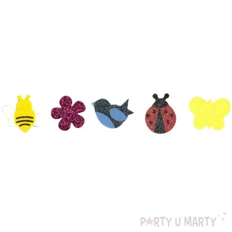 naklejki piankowe biedronki ptaszki i pszczolki titanum 22 szt