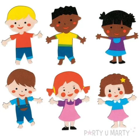 naklejki piankowe dzieci titanum 6 szt