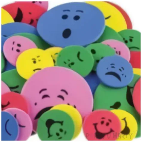 naklejki piankowe emotki rozne miny mix brewis 50 szt