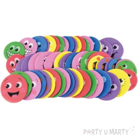 naklejki piankowe emotki usmiechy mix brewis 54 szt