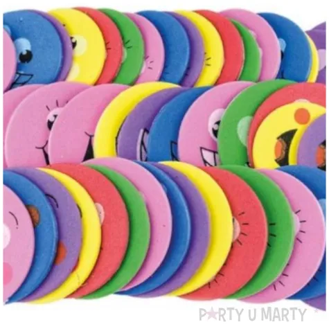 naklejki piankowe emotki usmiechy mix brewis 54 szt