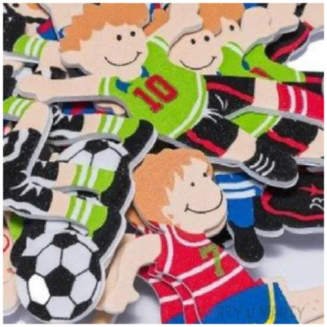 naklejki piankowe football dzieci grajace w pilke mix brewis 18 szt