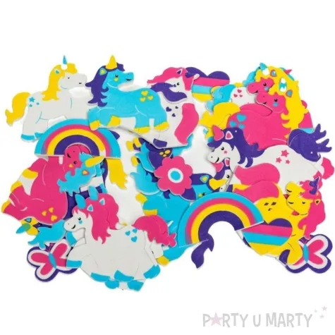 naklejki piankowe jednorozce tecza i motylki mix brewis 28 szt