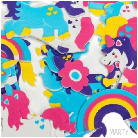 naklejki piankowe jednorozce tecza i motylki mix brewis 28 szt