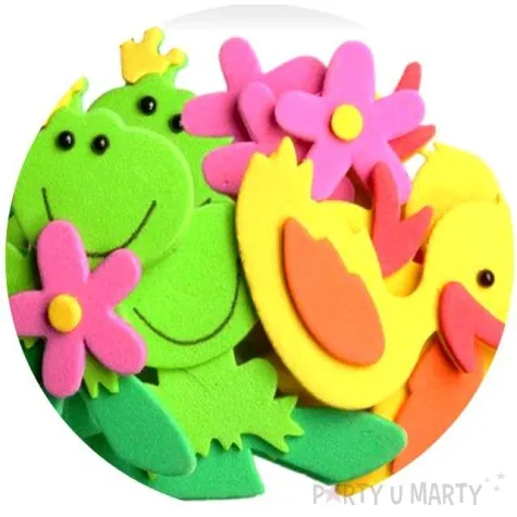 naklejki piankowe kaczki i zaby titanum 12 szt