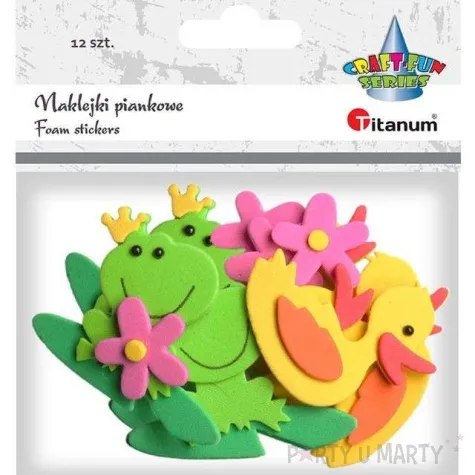 naklejki piankowe kaczki i zaby titanum 12 szt