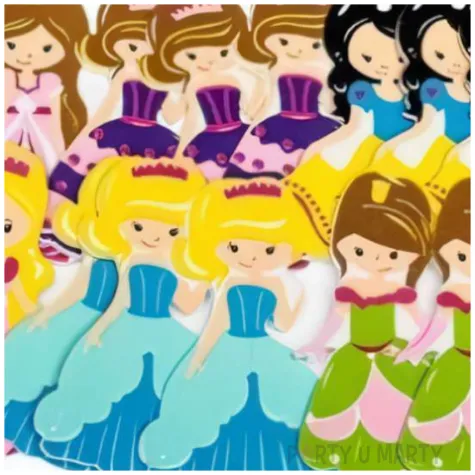 naklejki piankowe ksiezniczki bajkowe mix brewis 18 szt