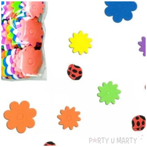 naklejki piankowe kwiatki i biedronki mix brewis 88 szt