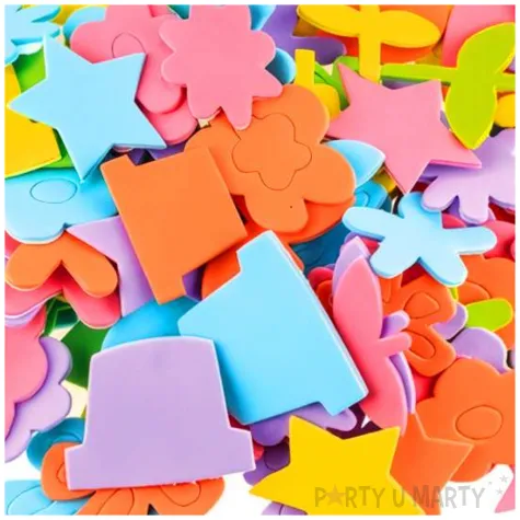 naklejki piankowe kwiatki i figury mix brewis 120 szt