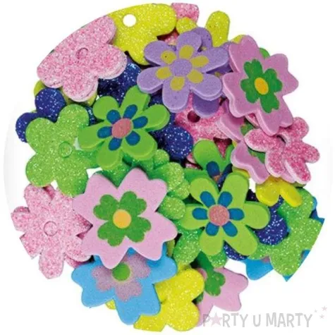 naklejki piankowe kwiatki titanum 48 szt