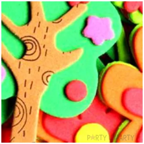 naklejki piankowe kwiaty i drzewa titanum 12 szt