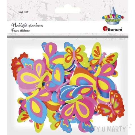 naklejki piankowe motyle titanum 102 szt