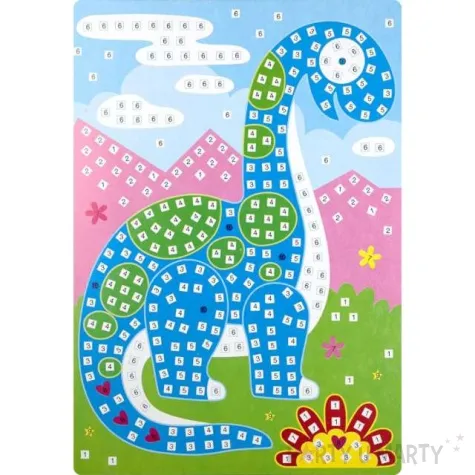 naklejki piankowe mozaika dinozaur fun joy