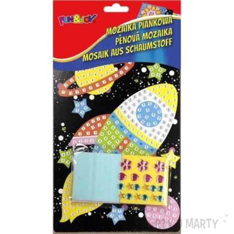 naklejki piankowe mozaika rakieta kosmiczna fun joy