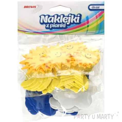 naklejki piankowe niebianski mix brewis 60 szt