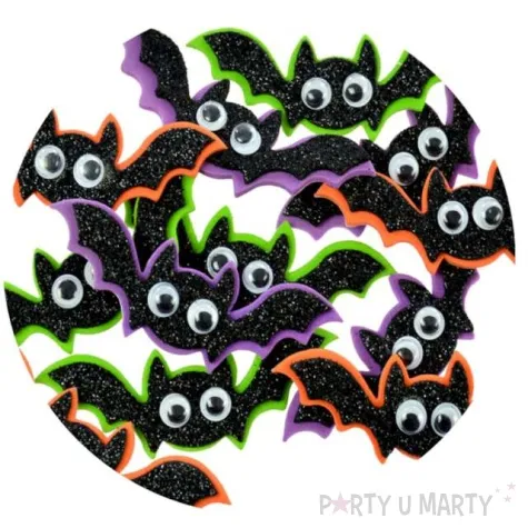naklejki piankowe nietoperze halloween kolorowe arpex 12 szt