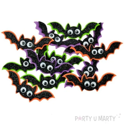 naklejki piankowe nietoperze halloween kolorowe arpex 12 szt