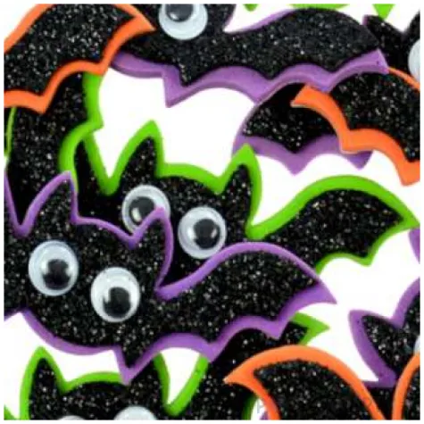 naklejki piankowe nietoperze halloween kolorowe arpex 12 szt