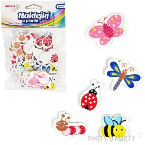 naklejki piankowe owady mix brewis 50 szt