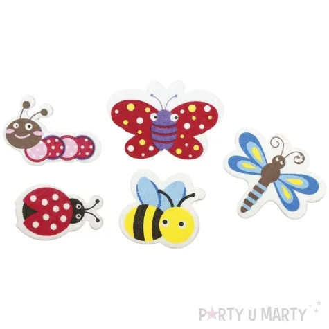 naklejki piankowe owady pszczolki motylki i inne titanum 50 szt
