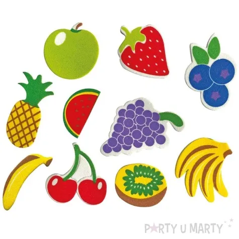 naklejki piankowe owoce titanum 40 szt