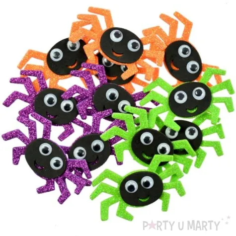 naklejki piankowe pajaki halloween kolorowe arpex 12 szt