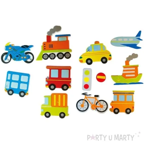 naklejki piankowe pojazdy i lodzie titanum 39 szt