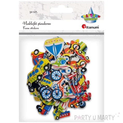 naklejki piankowe pojazdy titanum 50 szt
