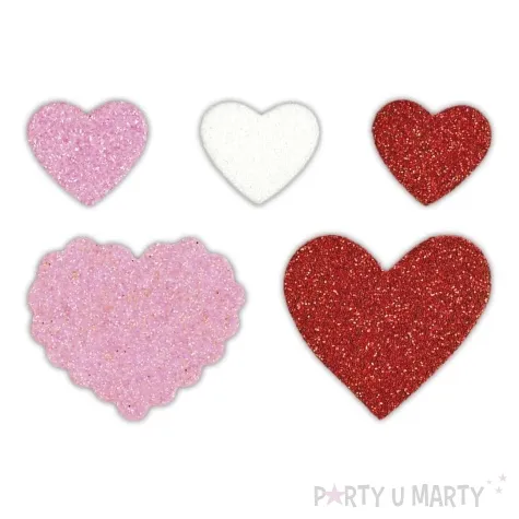 naklejki piankowe serca mix titanum 30 szt