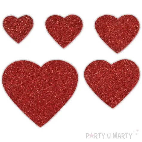 naklejki piankowe serca w brokacie titanum 25 szt