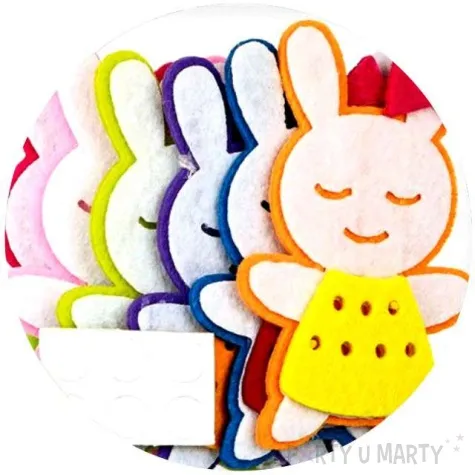 naklejki piankowe spiace kroliczki titanum 6 szt