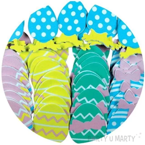 naklejki piankowe wielkanocne jajka titanum 100 szt