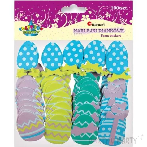 naklejki piankowe wielkanocne jajka titanum 100 szt