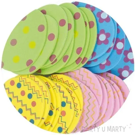 naklejki piankowe wielkanocne pisanki titanum 24 szt